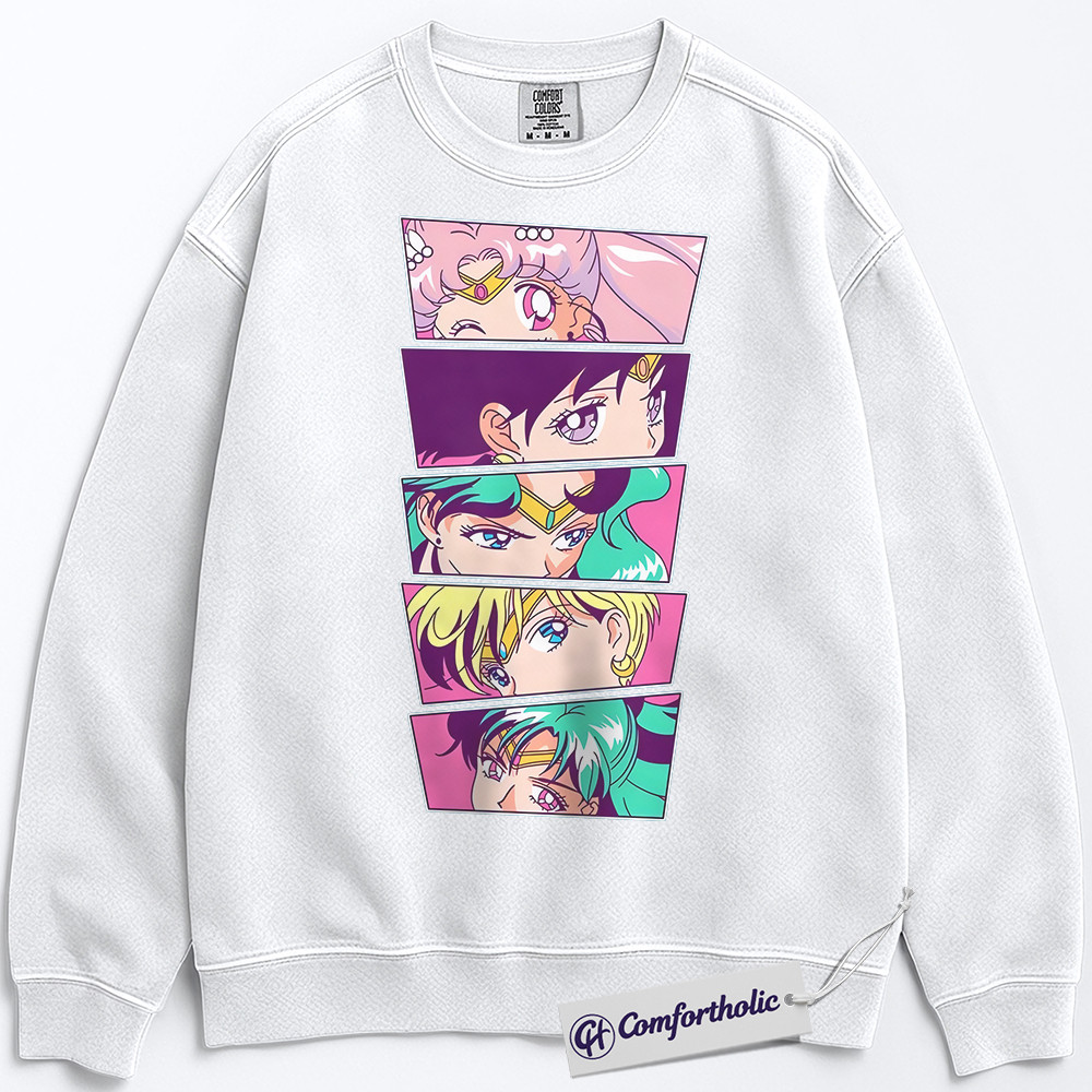 Sailor Moon Sweatshirt, Anime Graphic Pullover, Comfort Colors Sweatshirt