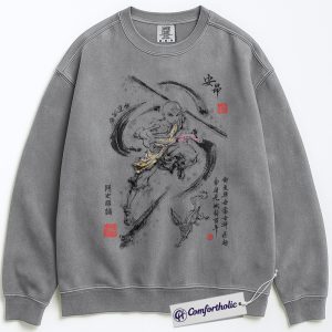 Alternative view of Aang Sweatshirt, Avatar the Last Airbender Sweatshirt, Anime Graphic Pullover, Comfort Colors Sweatshirt