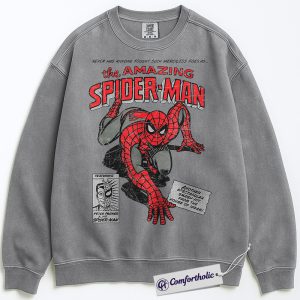 Spider-Man Sweatshirt, Marvel Comics Graphic Pullover, Comfort Colors Sweatshirt