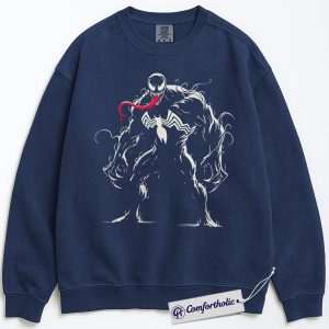 Alternative view of Venom Sweatshirt, Marvel Comics Graphic Pullover, Comfort Colors Sweatshirt